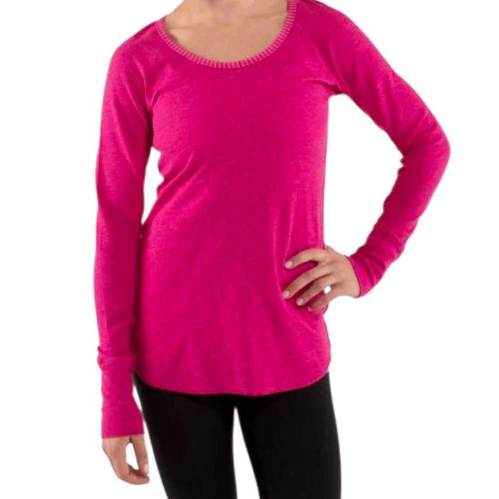 LULULEMON ATHLETICA Open Your Heart 'Reversible' Long Sleeve Size 10
